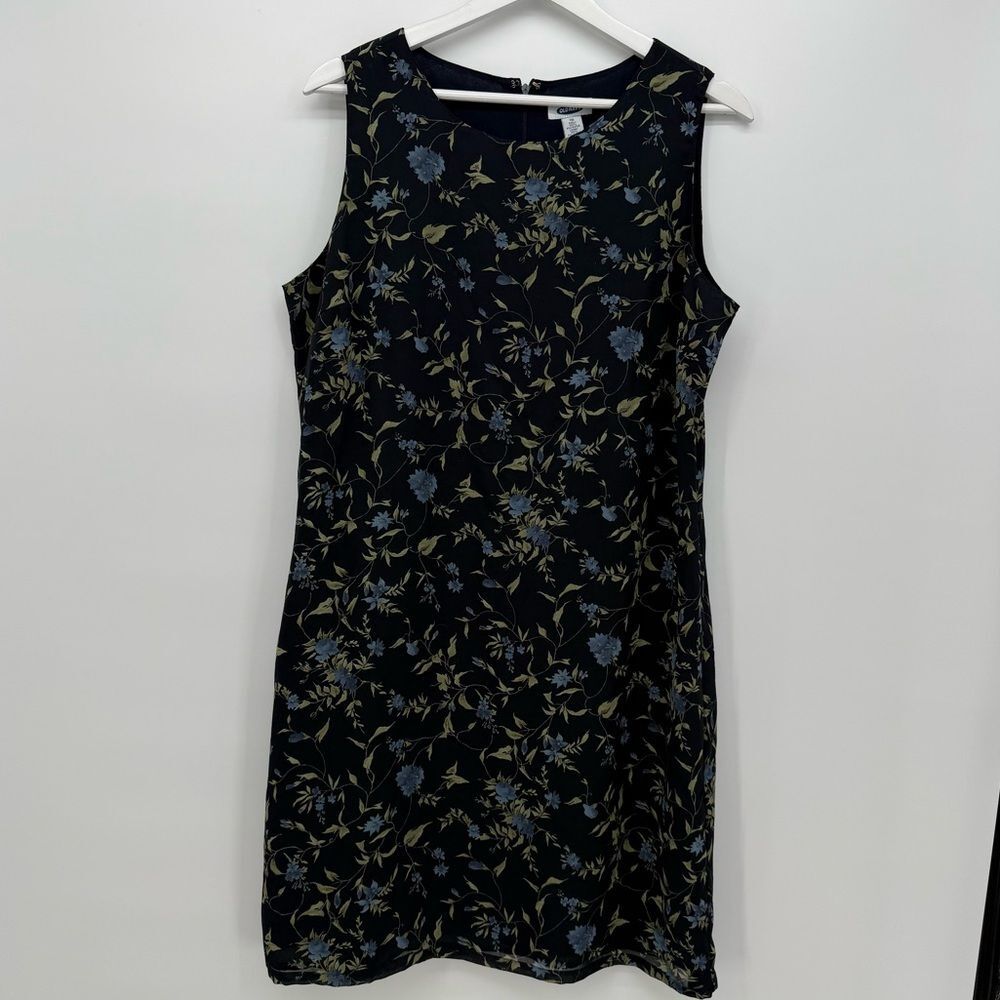 Old Navy Blue Floral Sleeveless Mini Dress Size 16 Y2k Shabby Chic Spring